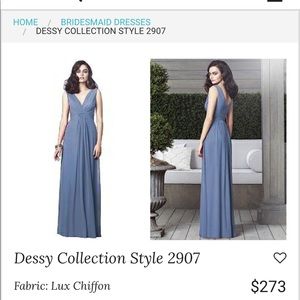 NWT Dessy Larkspur color dress